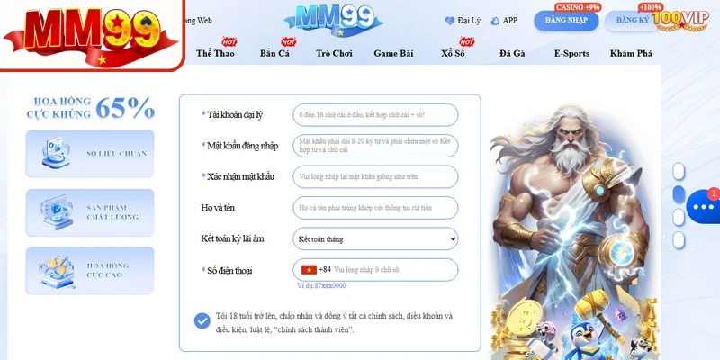 Các bước đăng ký trở thành đại lý nhà cái MM99 Các bước đăng ký trở thành đại lý nhà cái MM99