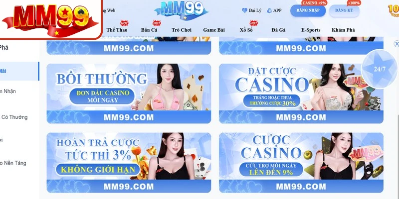 Kỷ lục hoàn trả 2.5% tại MM99 mang lại vô vàn ưu đãi bùng nổ