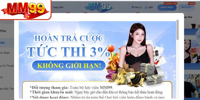 Chương trình hoàn trả nằm trong top 3 sự kiện hấp dẫn nhất MM99 T10/2026 Chương trình hoàn trả nằm trong top 3 sự kiện hấp dẫn nhất MM99 T10/2026